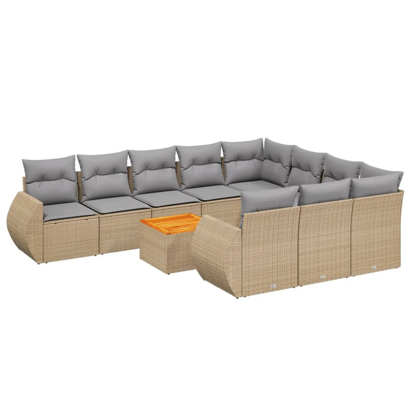  Ensemble de canapé de patio beige