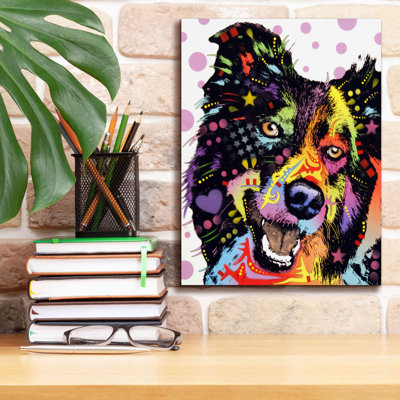 «Border Collie 1» par Dean Russo, estampe numérique sur toile