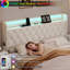 Ensemble de chambre à coucher 3 pièces, lit flottant avec port de charge-729904045-729904043