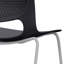 Ensemble de chaises empilables modernes de 4 po avec conception ergonomique, siège en polypropylène et structure en acier