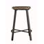 Ensemble de 2 tabourets à hauteur de comptoir avec finition en métal gris et style rustique