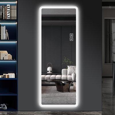 Balsulto 65'' x 21'' Wall Mounted Full Length Mirror with Tri-Color LED & Shatterproof Glass