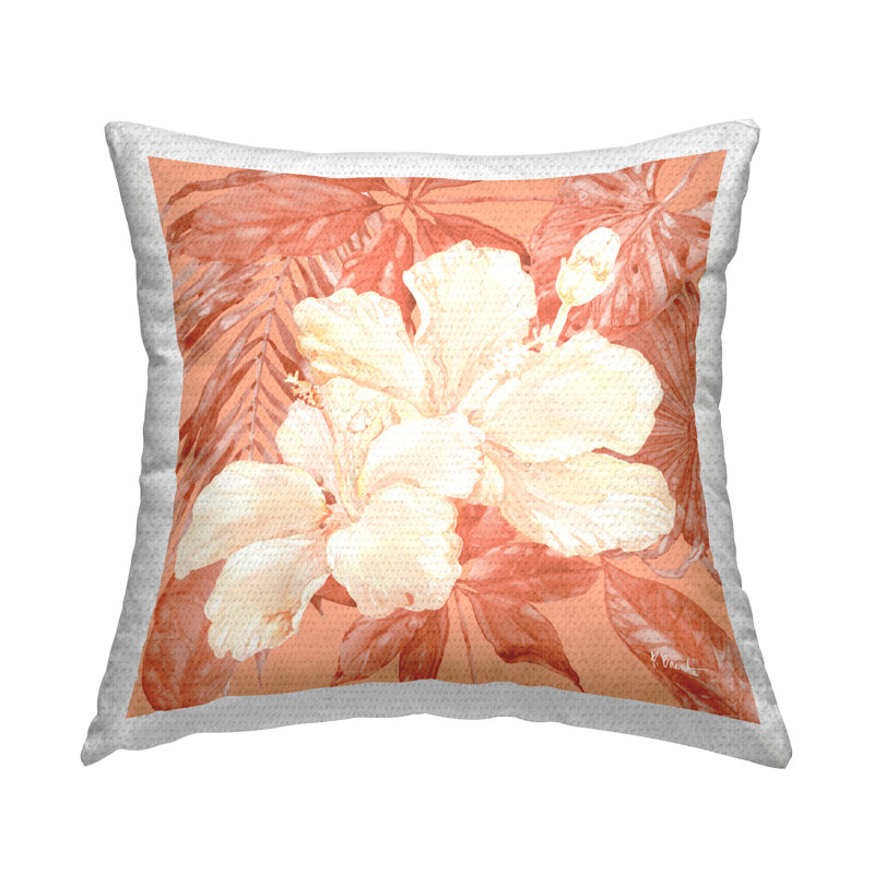 Hibiscus Flower Bunches Outdoor Printed Pillow by Paul Brent