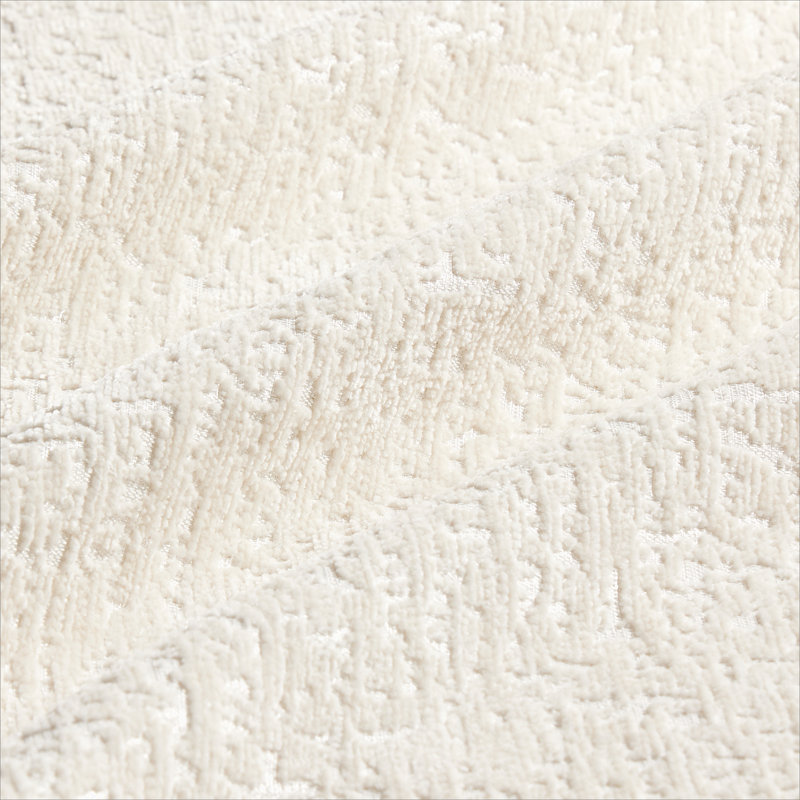 33 White Sofas White Chenille - Armless Seat And Ottoman, White
