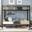 Metal Bunk Bed For Teens And Adults,Space-Saving/Noise Reduced/No Box Spring Needed,Black-418072902