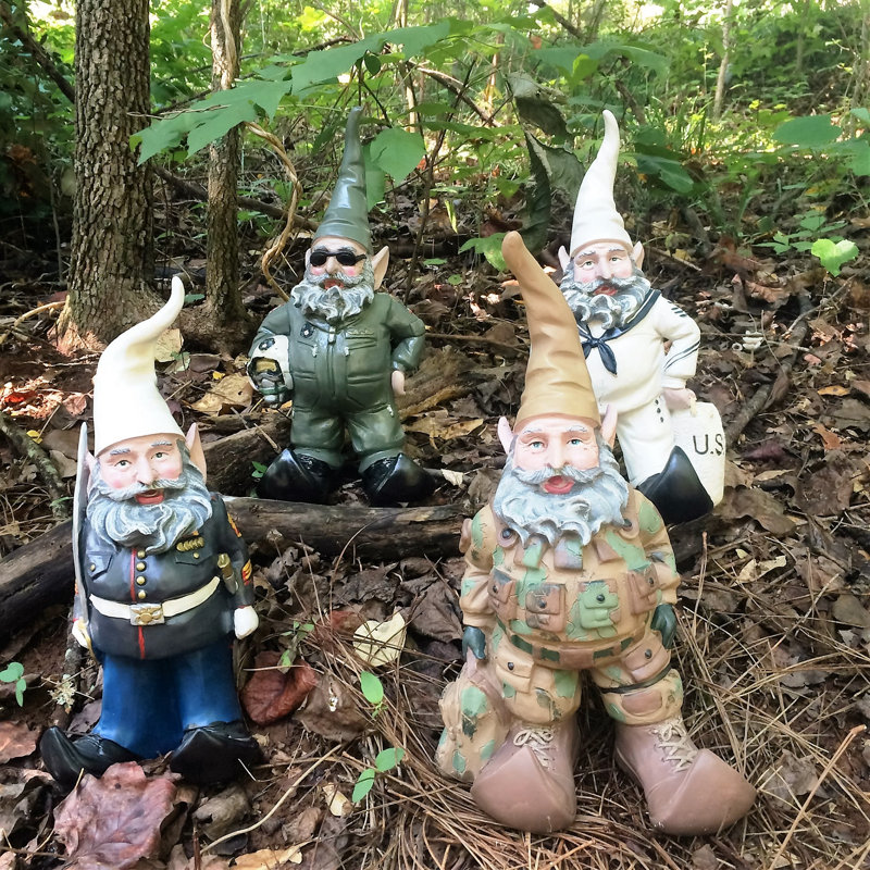 Statue de jardin militaire American Hero Gnome