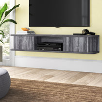 floating entertainment center grey