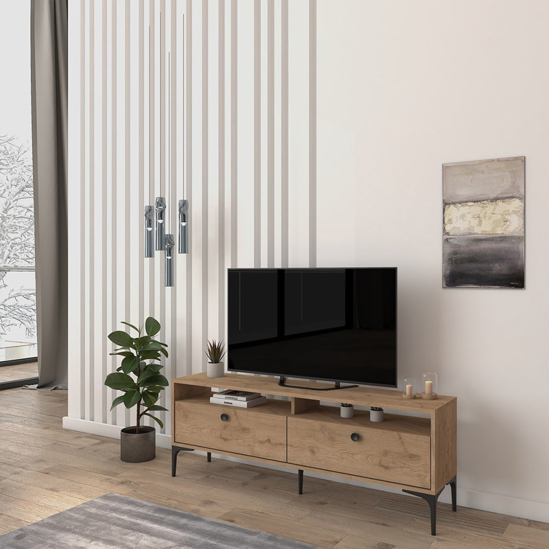 Keikei Unfinished TV Stand, Natural