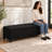 51" Linen Blend Upholstered Storage Bench with Flip Top-1620138570