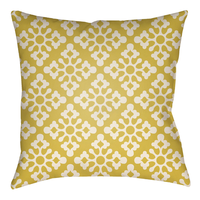 Litchfield Ladson Floral Throw Pillow, 18" H x 18" W, Royal Blue/Ivory