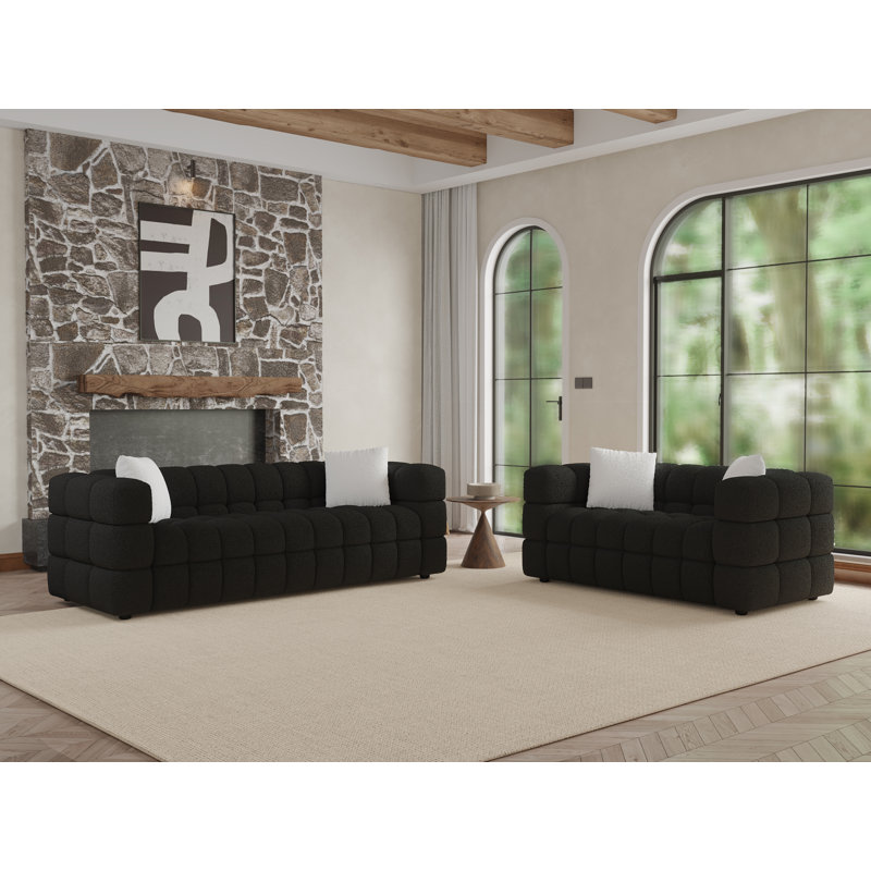 Monica 2 - Piece Living Room Set, Black