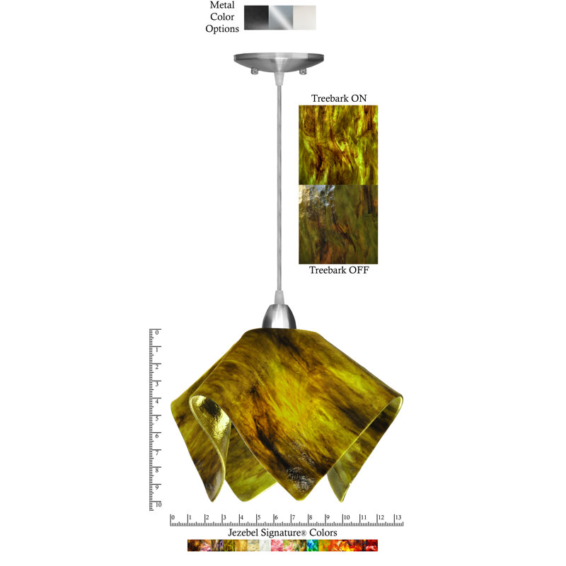 Amergin 1 - Light Unique/Statement Pendant, Large, Nickel, Treebark