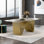 Keldin Rectangular with Stainless Steel Base Dining Table