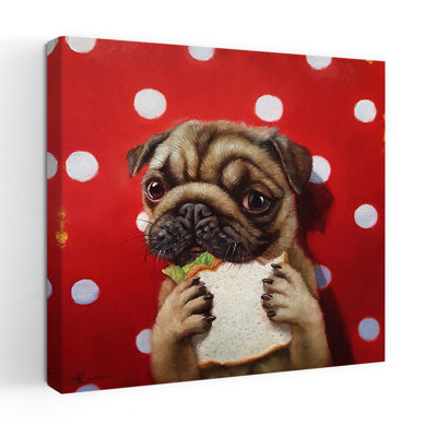 Art contemporain pugalicieux pour chien
