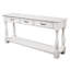 Console blanc antique, 63 pouces, fabrication en bois massif, 3 tiroirs et 1 tablette, table d'inspiration Mid-Century avec rangement suffisant
