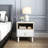 Nordic Design Wooden Bedside Table - Charming And Functional For Home Compact With Drawer Shelf In White Colour
