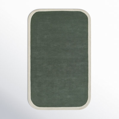 Hermione Hand Tufted Wool Area Rug in Green/Beige