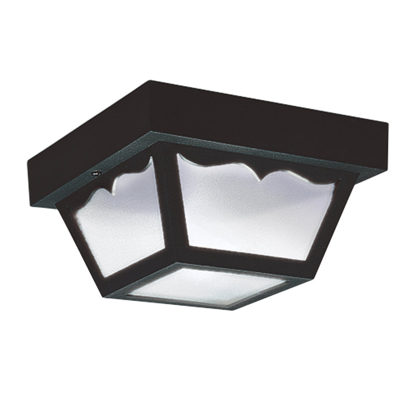 1 - Bulb Outdoor Flush Mount, Clear