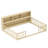 Full Size Montessori Floor Bed with Bookcase Storage Shelves & Safety Fence Rails Natural-767394906-767394908