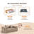 Convertible Sofa Bed - Foldable Upholstered Couch with Cupholders & Storage Pockets,No Assembly Required-552691721