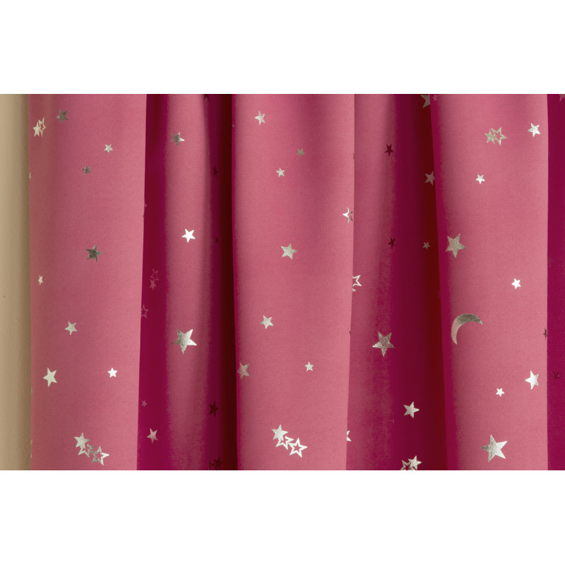 Chrystin Room Darkening Curtain Pair, 117 W x 183 D cm, Pink