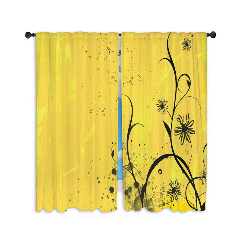 Paire de rideaux obscurcissant en polyester Fawziya, L 40 po x L 84 po