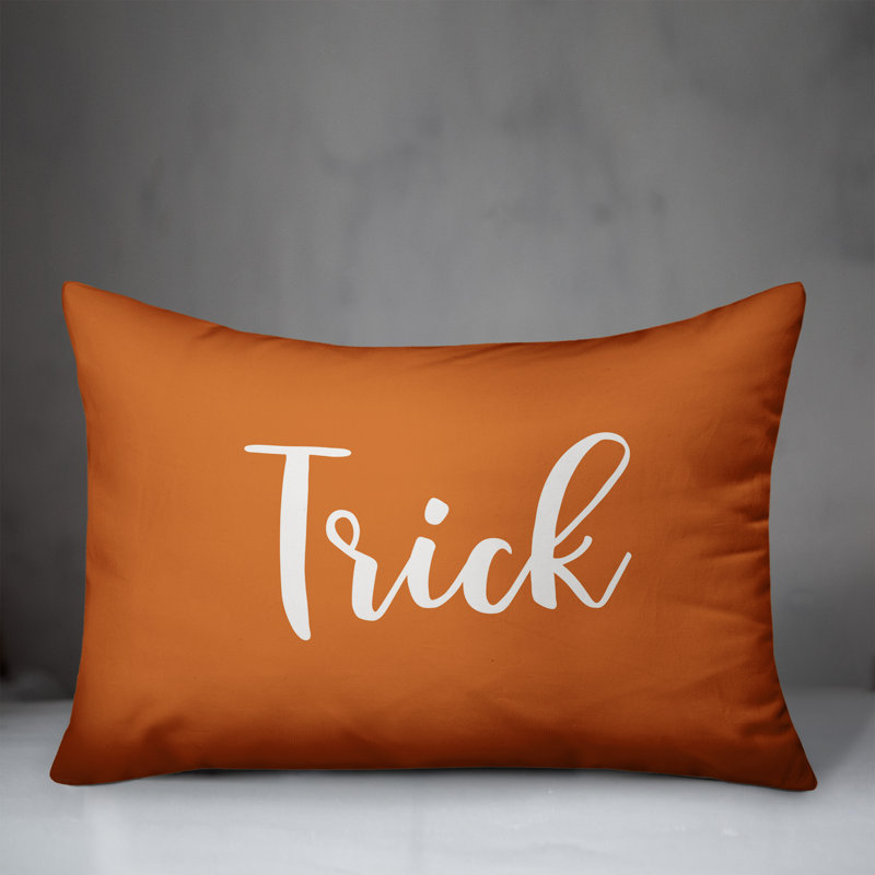 Reversible Throw Pillow, Orange