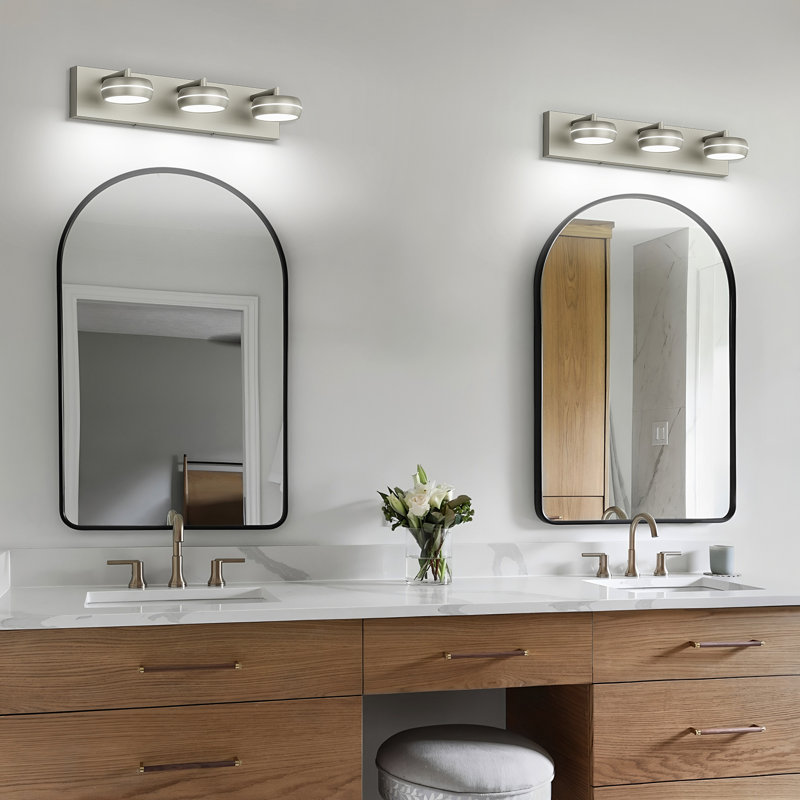 Dimmable LED Multi-Light Bathroom Vanity Fixture 5500K, 5.2" H x 20.47" W x 1.18" D, 3 Lights