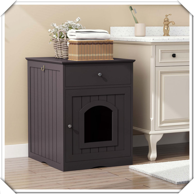 Caisse en bois pour animal de compagnie, Brun
