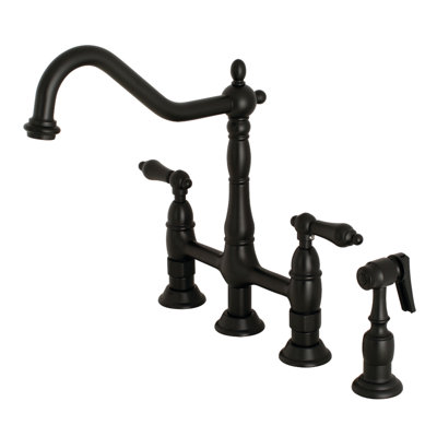 Heritage Bridge Faucet with Side Spray