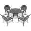 Ensemble de meubles de patio en aluminium coulé avec coussins-2106014416