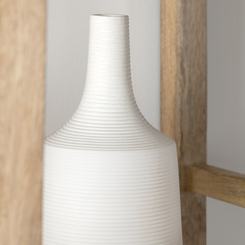 Vases Tegan - ensemble de 2, Blanc Gesso