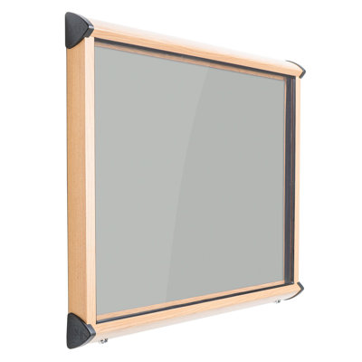 Shield Wood Effect Exterior Showcases Wall Mounted Bulletin Board
