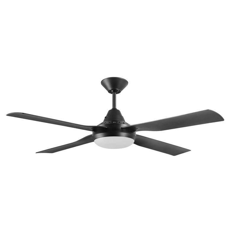 Artimus 122cm Ceiling Fan with Light Kit, Black