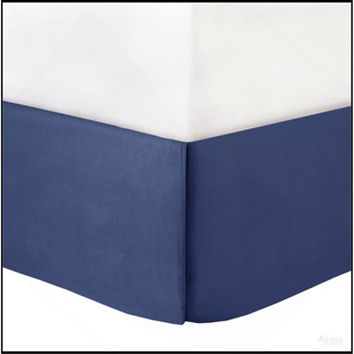 Ensemble d'édredon 9 pièces pour grand lit 9 pièces avec draps en coton, bleu marine