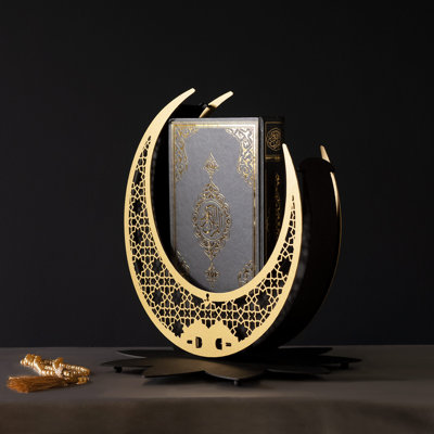 Metal Hilal Qur'an Stand With Qur'an