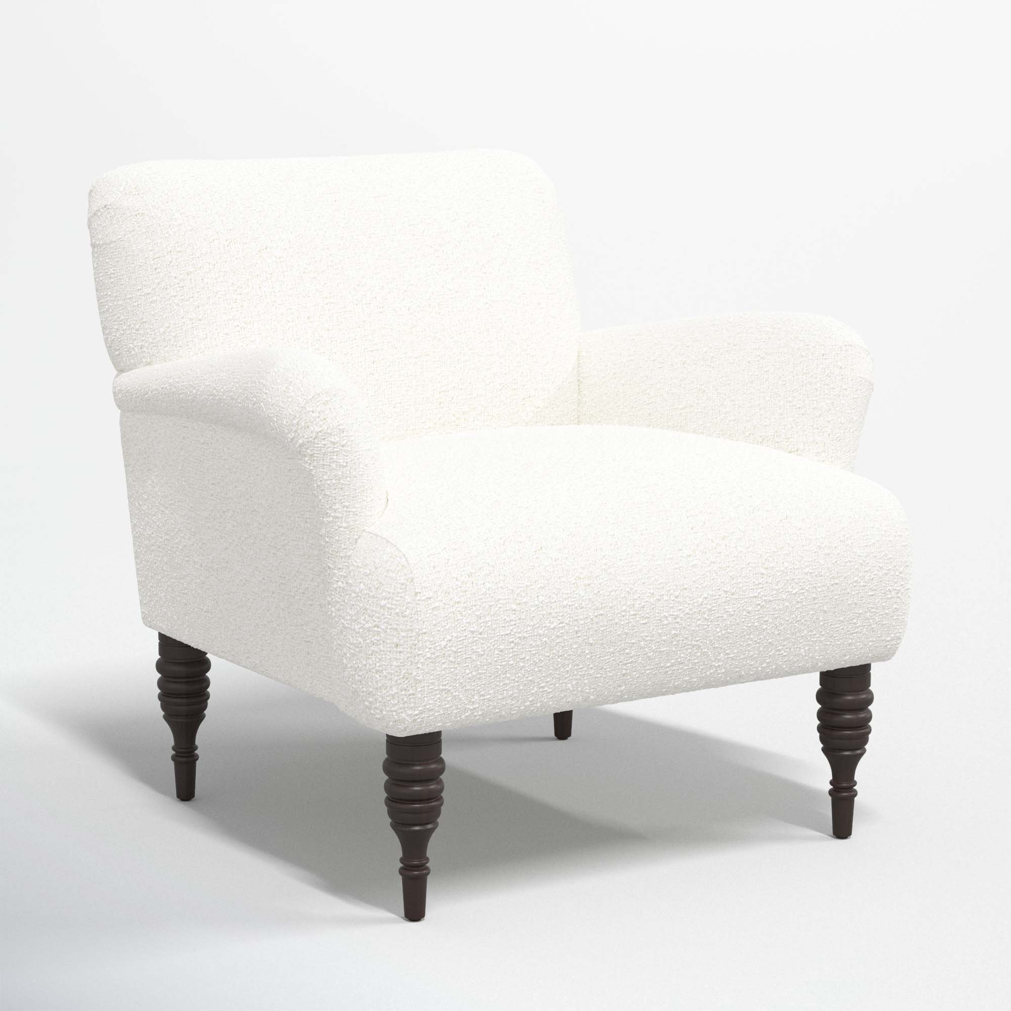 Allura Upholstered Armchair, Classic Snow Boucle