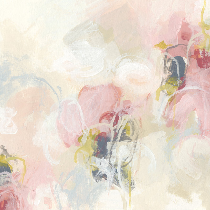 Cherry Blossom II by June Erica Vess - Wrapped Canvas Painting, 30cm H x 30cm W x 3.8cm D