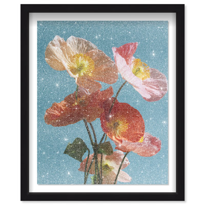 Poppy Bloom II Shadowbox Floral & Botanical Print by Oliver Gal, Black Frame, 16 x 20