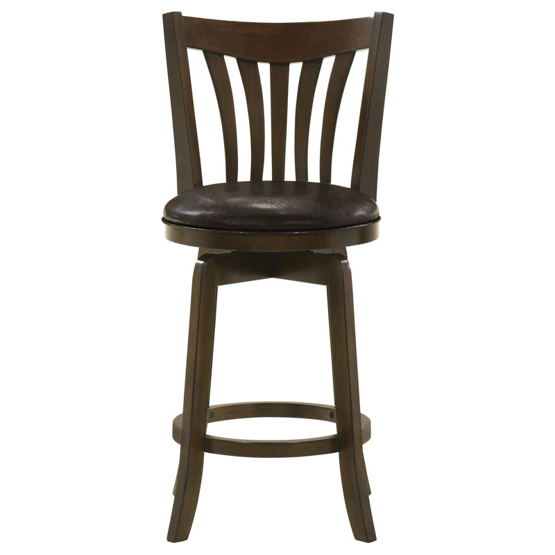 Chaise de bar pivotante en bois Lambert