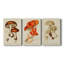 Mushroom Variétés VI - Toile tendue sur mesure avec châssis - 3 pièces-909161637