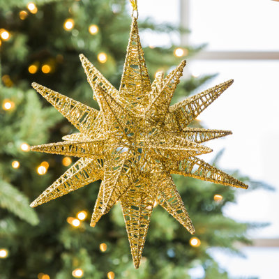 Metal Astrology & Stars Holiday Shaped Ornament