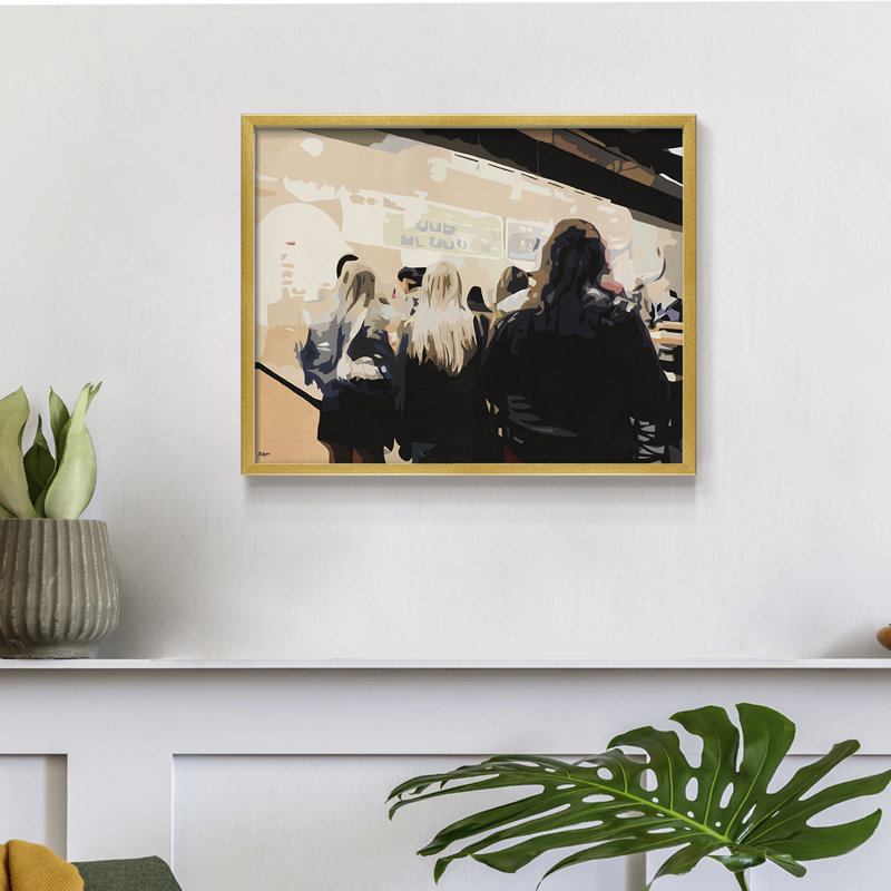 Late Night Queue -Framed Print - Restickable, 8" H x 10" W
