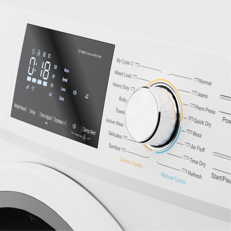 KoolMore 4.4 Cubic Feet Vented Electric Stackable Dryer with Steam Dry and Sensor Dry