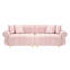 Canapé moderne avec coussins à ressorts, revêtement en flanelle, pieds en métal et coussins décoratifs pour la chambre à coucher et divers décors-1360203892
