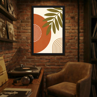 Abstract Abstract Geometric Leaves And Circles Pattern