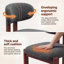 48.5 cm H Upholstered Chenille and Fabric Dining Chair-267630396-267630370