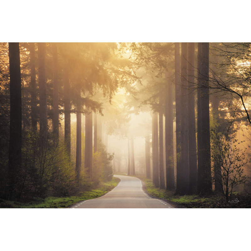 La porte du printemps, H 8 po x l 12 po, Non, Cadre doré simple