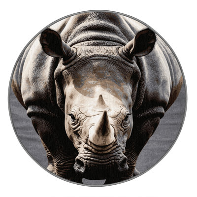  Tapis lavable de rhinocéros indien