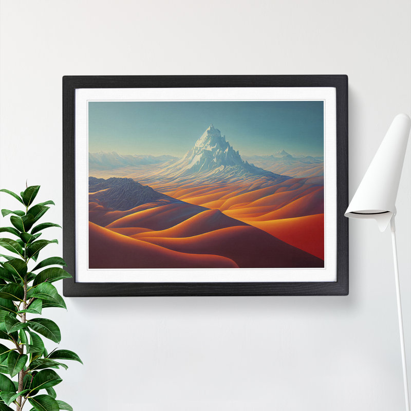 Miraculous Mountain Landscape - Framed Print, Black Framed, 46cm H x 64cm W